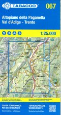 Altopiano della Paganella - Val d'Adige - Trento. Carta topografica in scala 1:25.000, antistrappo, impermeabile, fotodegradabile