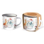 Trötsch Emaille Becher Tasse Winterwald