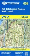 Valli della Lessinia Veronese. Monti Lessini. Carta topografica in scala 1:25.000