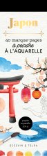 Japon - 40 marque-pages à peindre à l'aquarelle