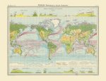 Carte – Le monde – Végétation et courants marins