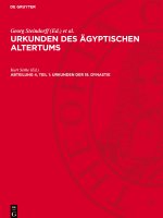 Urkunden des ägyptischen Altertums, Abteilung 4, Teil 1, Urkunden der 18. Dynastie