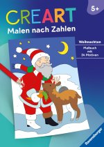 Ravensburger CreArt Malen nach Zahlen ab 5: Weihnachten, Malbuch, 24 Motive
