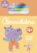 4+ couverture jaune hippo / coloriage