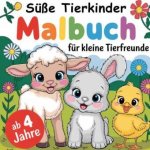 Süße Tierkinder - Malbuch ab 4 Jahren mit 50 niedlichen Motiven von Tieren für kleine Tierfreunde