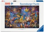 Adult puzzle 3000 Teile - Dragon's Library