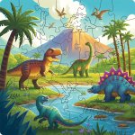 Children's puzzle 44 Teile - Dinosaurier Welt