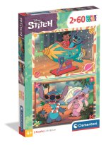Puzzle 2 x 60 elementów. Super kolor. Stitch