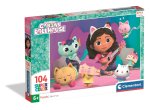 Puzzle 104 elementów. Super kolor. Gabbys Dollhouse. Clementoni
