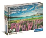 Puzzle 1500 elementów. Compact  Lupins at Lake Tekapo