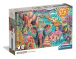 Puzzle 500 elementów. Compact Elephants' Carnival