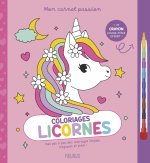 Mon carnet passion   Coloriages licornes