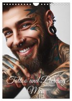 Tattoo und Piercing Men (Wandkalender 2026 DIN A4 hoch), CALVENDO Monatskalender