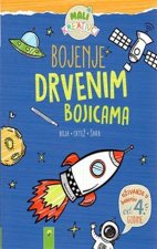 Mali kreativci: Bojenje drvenim bojicama - plava