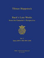 BACH'S LUTE WORKS FROM THE GUITARIST'S PERSPERTIVE VOL.2 SUITES BWV 998/999/1000