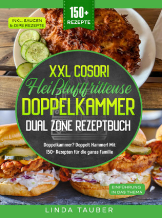 XXL Cosori Heißluftfritteuse Doppelkammer Dual Zone Rezeptbuch ()