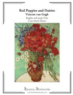 Red Poppies and Daisies Cross Stitch Pattern