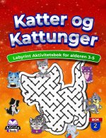 Katter og kattunger Labyrint Aktivitetsbok for alderen 3-5, Dyreg?ter for barn Kognitiv utvikling