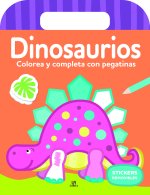 Dinosaurios Colorea Y Completa Con Pegatinas