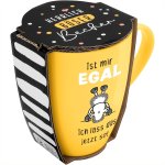 Tasse mit Motivdruck 'Ist mir egal. Ich lass das jetzt so!', mit Banderole