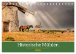 Historische Mühlen - Räder und Flügel der Vergangenheit (Tischkalender 2026 DIN A5 quer), CALVENDO Monatskalender
