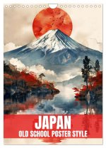 Japan - Old School Poster Style (Wandkalender 2026 DIN A4 hoch), CALVENDO Monatskalender