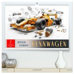 Rennwagen - Design Studien (hochwertiger Premium Wandkalender 2026 DIN A2 quer), Kunstdruck in Hochglanz
