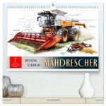 Mähdrescher - Design Studien (hochwertiger Premium Wandkalender 2026 DIN A2 quer), Kunstdruck in Hochglanz