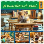AI Hamsters at school (Wall Calendar 2026 12 × 12 Inch) CALVENDO 12 Month Wall Calendar