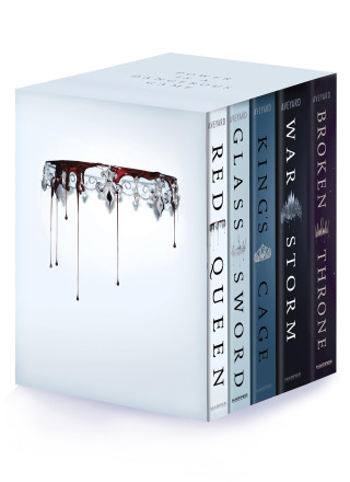 Red Queen 10th Anniversary Deluxe 5-Book Box Set with Stenciled Edges