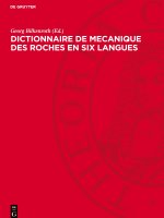 Dictionnaire de mecanique des roches en six langues