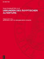 Urkunden des ägyptischen Altertums, Abteilung 4, Heft 20, Urkunden der 18. Dynastie