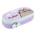 Piórnik saszetka usztywniona z wewnętrzną klapką. Pusheen Violet
