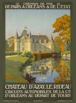 Chemins de Fer de Paris à Orléans & de l'État - Château d'Azay-le-Rideau - Circuits automobiles de la compagnie d'Orléans au départ