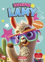 Zabawne lamy. Kolorowanka z naklejkami