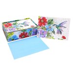Hummingbird Garden Note Cards (14 Cards, 15 Self-Sealing Envelopes)