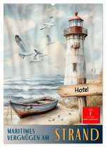 Maritimes Vergnügen am Strand (Wandkalender 2026 DIN A2 hoch), CALVENDO Monatskalender