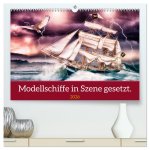 Modellschiffe in Szene gesetzt. (hochwertiger Premium Wandkalender 2026 DIN A2 quer), Kunstdruck in Hochglanz