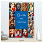 Gesichter mit Ausdruck (hochwertiger Premium Wandkalender 2026 DIN A2 hoch), Kunstdruck in Hochglanz