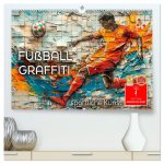Fußball Graffiti - sportliche Kunst (hochwertiger Premium Wandkalender 2026 DIN A2 quer), Kunstdruck in Hochglanz