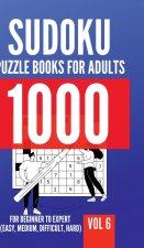 1000 Sudoku Puzzle Books For Adults For Beginner To Expert (Easy, Medium, Difficult, Hard) Vol 6
