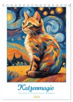 Katzenmagie (Tischkalender 2026 DIN A5 hoch), CALVENDO Monatskalender