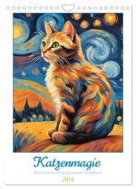 Katzenmagie (Wandkalender 2026 DIN A4 hoch), CALVENDO Monatskalender