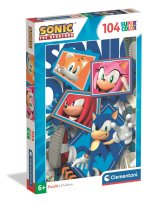 Puzzle 104 elementów. Super kolor. Sonic 1