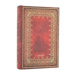 2026 Foiled (Old Leather Collection) Mini 12-month Day-at-a-Time Hardcover Flexi Dayplanner 2026 (Elastic Band Closure)