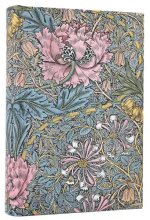 2026 Morris Pink Honeysuckle (William Morris) Mini 12-month Day-at-a-Time Hardcover Flexi Dayplanner 2026 (Elastic Band Closure)