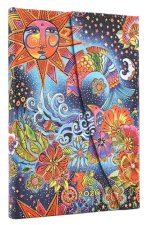 2026 Celestial Magic (Whimsical Creations) Mini 12-month Verso Hardcover Flexi Dayplanner 2026 (Wrap Closure)