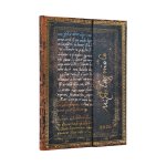 2026 Michelangelo, Handwriting (Embellished Manuscripts Collection) Midi 12-month Vertical Hardcover Flexi Dayplanner 2026 (Wrap Closure)