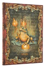 2026 The Brothers Grimm, Frog Prince (Fairy Tale Collection) Midi 12-month Vertical Hardcover Flexi Dayplanner 2026 (Elastic Band Closure)