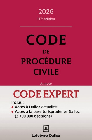 Code Dalloz Expert. Code de procédure civile 2026. 22e éd.